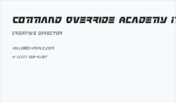 Command Override Academy Italic Business Card