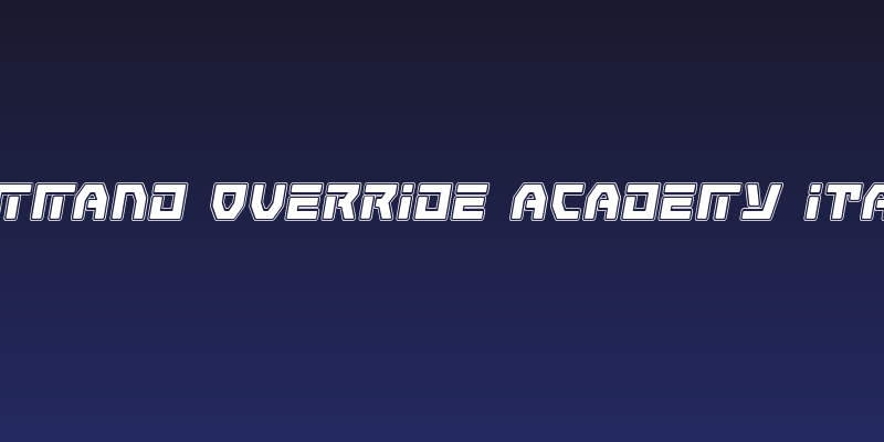 Command Override Academy Italic Social Header