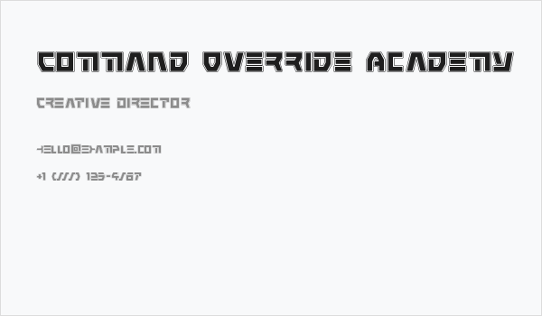 Command Override Academy Business Card
