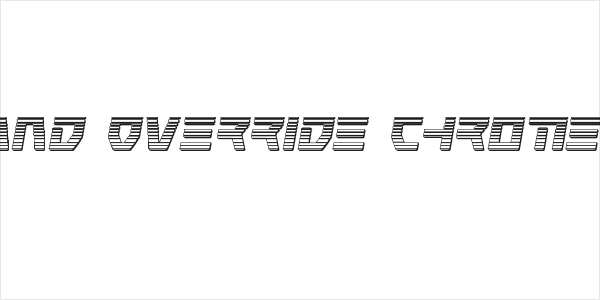 Command Override Chrome Italic Logo
