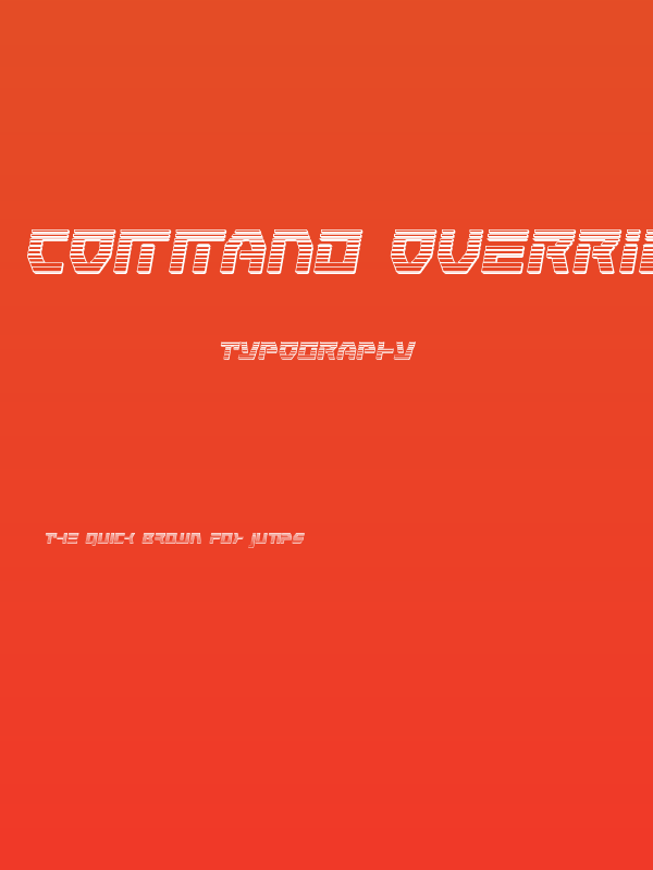 Command Override Chrome Italic Poster