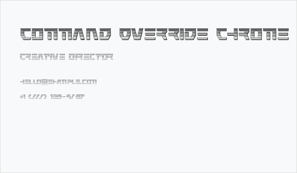 Command Override Chrome Business Card