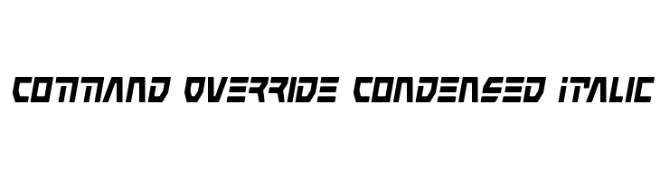 Command Override Condensed Italic  font caratteri gratis