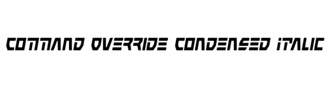 Command Override Condensed Italic  フリーフォントのダウンロード