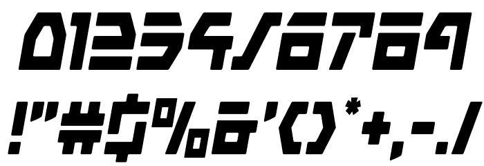 Command Override Condensed Italic Font OTHER CHARS