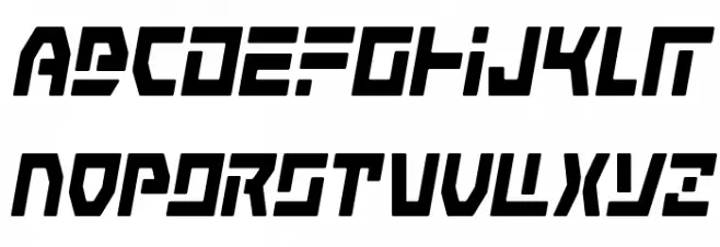 Command Override Condensed Italic Шрифта ВЕРХНИЙ