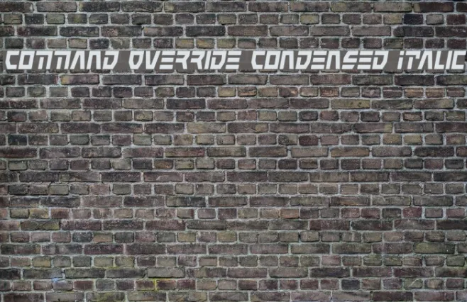 Command Override Condensed Italic Example 2