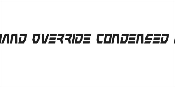 Command Override Condensed Italic Logo
