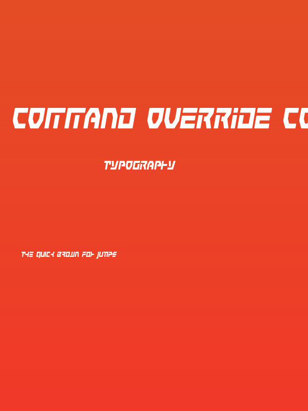 Command Override Condensed Italic Poster