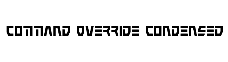 Command Override Condensed  Frei Schriftart Herunterladen
