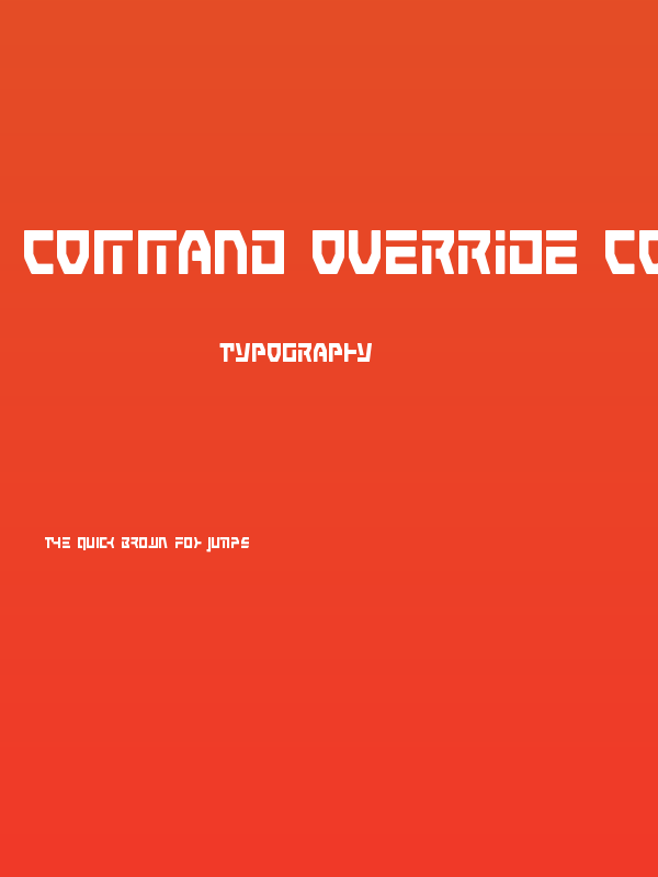 Command Override Condensed Poster