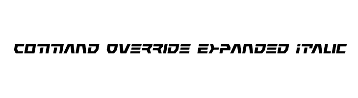 Command Override Expanded Italic  Frei Schriftart Herunterladen