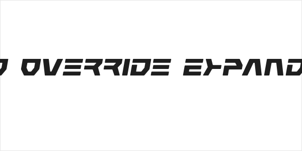 Command Override Expanded Italic Logo