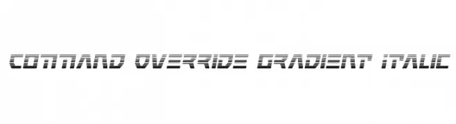 Command Override Gradient Italic  नि: शुल्क फ़ॉन्ट्स डाउनलोड