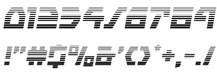 Command Override Gradient Italic Font OTHER CHARS