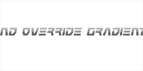 Command Override Gradient Italic Logo