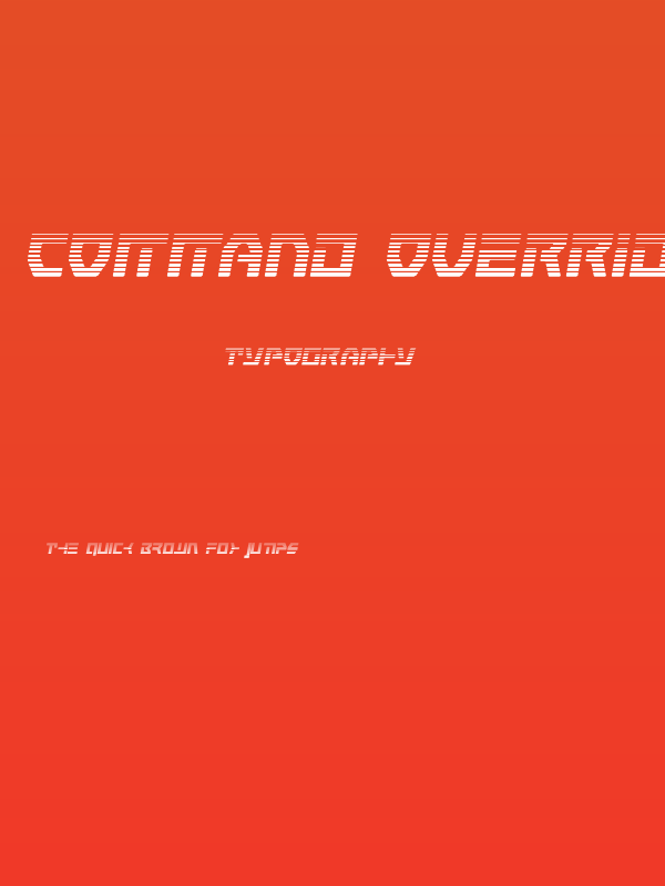 Command Override Gradient Italic Poster