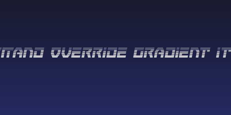 Command Override Gradient Italic Social Header
