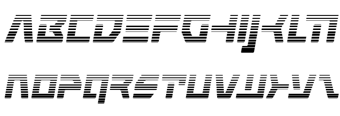 Command Override Gradient Italic Font LOWERCASE