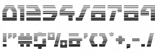 Command Override Gradient Font OTHER CHARS