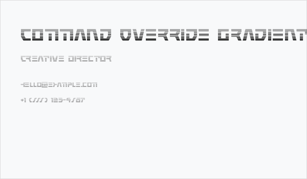 Command Override Gradient Business Card