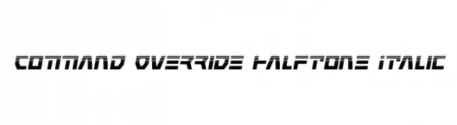 Command Override Halftone Italic  नि: शुल्क फ़ॉन्ट्स डाउनलोड