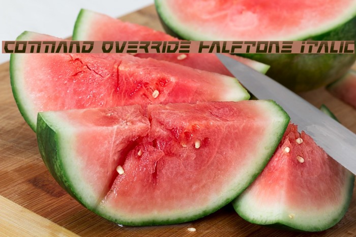 Command Override Halftone Italic Example 3