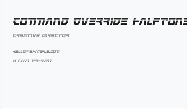 Command Override Halftone Italic Business Card