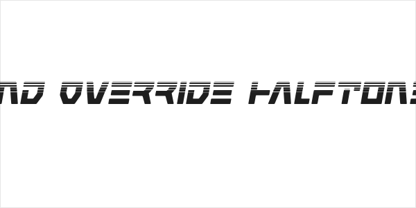 Command Override Halftone Italic Logo