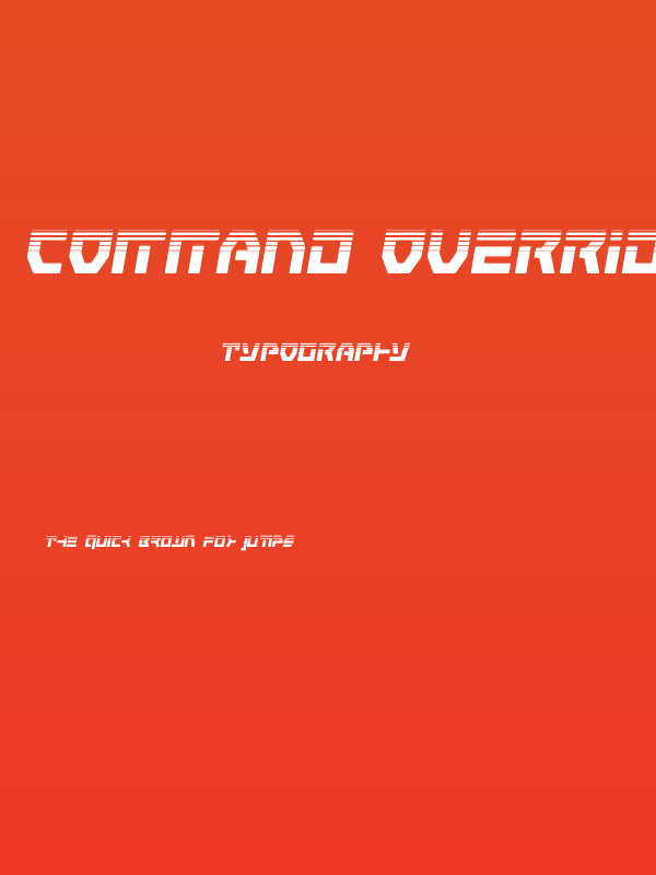 Command Override Halftone Italic Poster