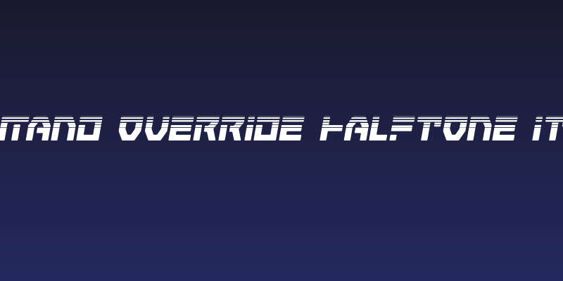 Command Override Halftone Italic Social Header