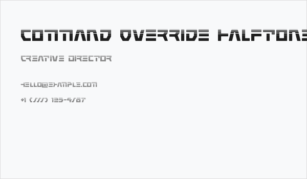 Command Override Halftone Business Card