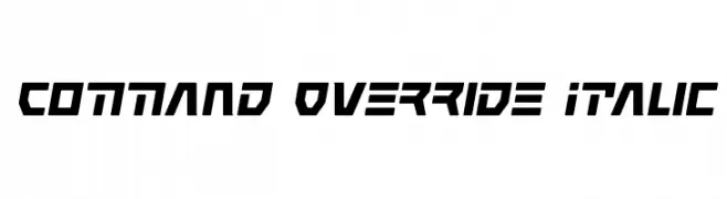 Command Override Italic  नि: शुल्क फ़ॉन्ट्स डाउनलोड