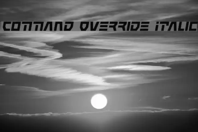 Command Override Italic Font examples