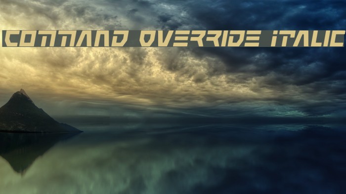 Command Override Italic Example 3