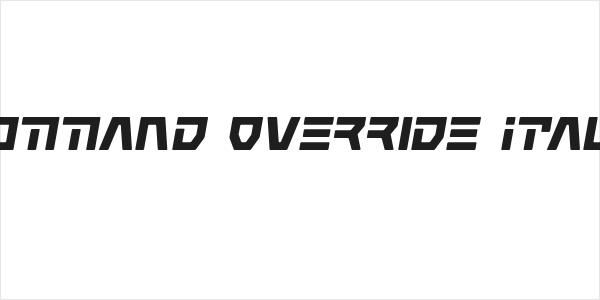 Command Override Italic Logo