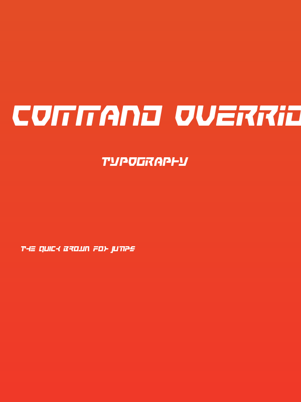 Command Override Italic Poster