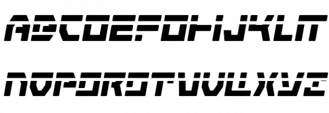 Command Override Laser Italic 字体 大写