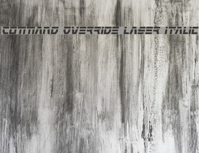 Command Override Laser Italic Font examples