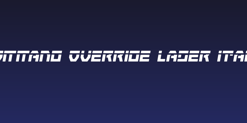 Command Override Laser Italic Social Header