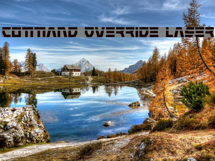 Command Override Laser Font examples