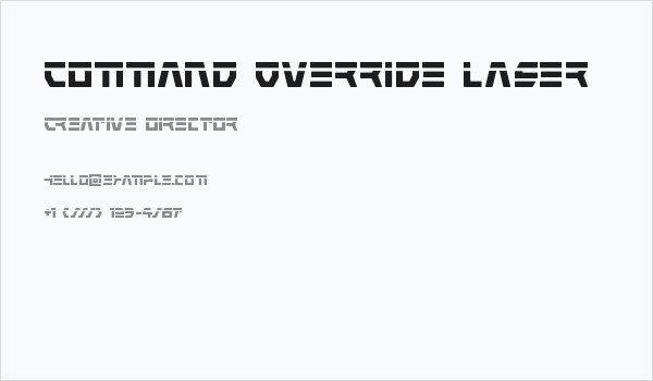 Command Override Laser Business Card