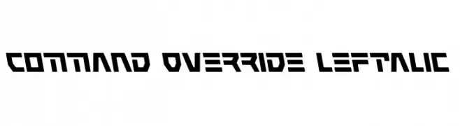 Command Override Leftalic  Frei Schriftart Herunterladen