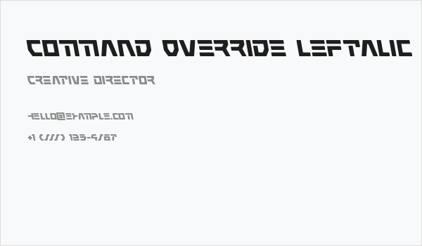 Command Override Leftalic Business Card