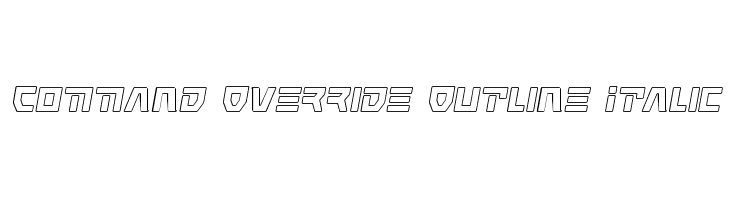 Command Override Outline Italic  Frei Schriftart Herunterladen