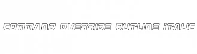 Command Override Outline Italic  नि: शुल्क फ़ॉन्ट्स डाउनलोड