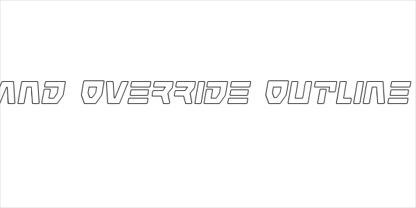 Command Override Outline Italic Logo