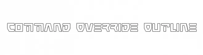 Command Override Outline  नि: शुल्क फ़ॉन्ट्स डाउनलोड
