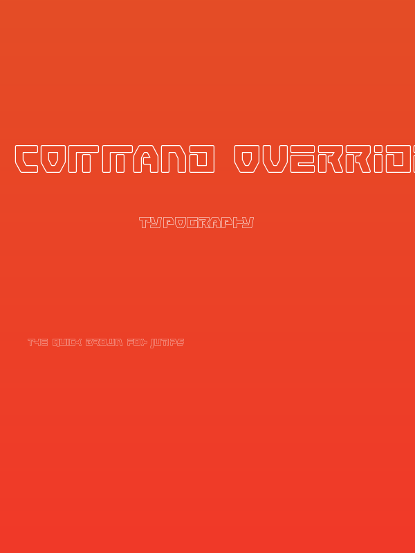 Command Override Outline Poster