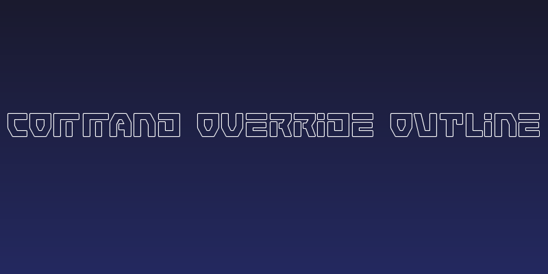 Command Override Outline Social Header